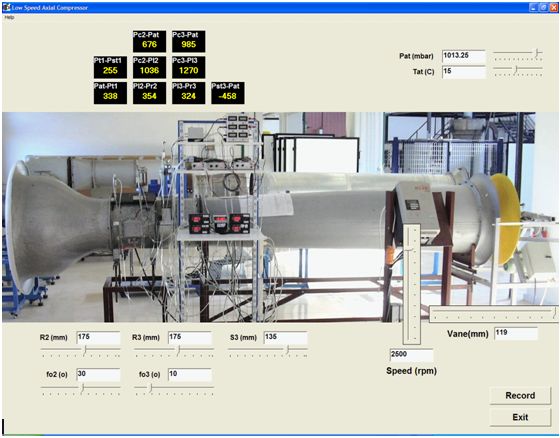 Virtual Exercise: 'Measurement of Characteristic Curve of a Single Stage Axial Compressor'